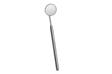 Dental mirror reflecting on transparent background. Transparent