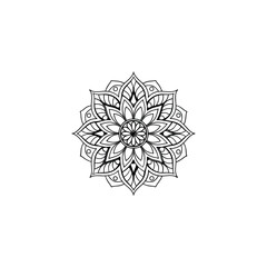 Circular pattern in the form of a mandala. Henna tatoo mandala. Mehndi style. Decorative pattern in oriental style. Coloring book page.
