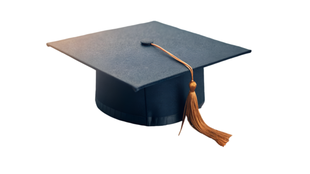 Stock photo of graduation cap mortarboard academic dress tassel education university degree success 100 char isolated on transparent background