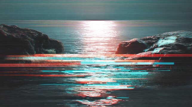 Design an intro template that combines VHS-style glitches with noise textures, suitable for music videos or nostalgic content