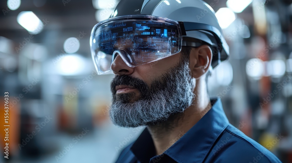 Poster advanced digital twin technology visualizing factory operations