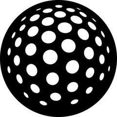 Close Up Golfball Texture Silhouette Vector Illustration