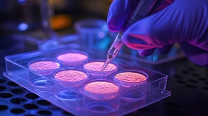 Scientist Analyzing Exosomes in Laboratory Using Microbiology Techniques