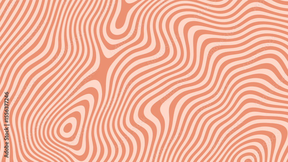 Poster Abstract groovy vector background with fluid wavy lines for graphic design and retro-themed projects or web pages.