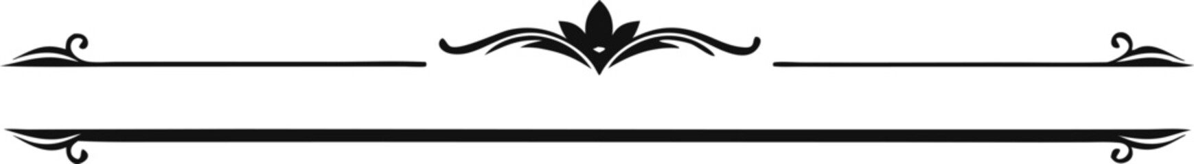 Minimal Double Line Border Design Silhouette Vector