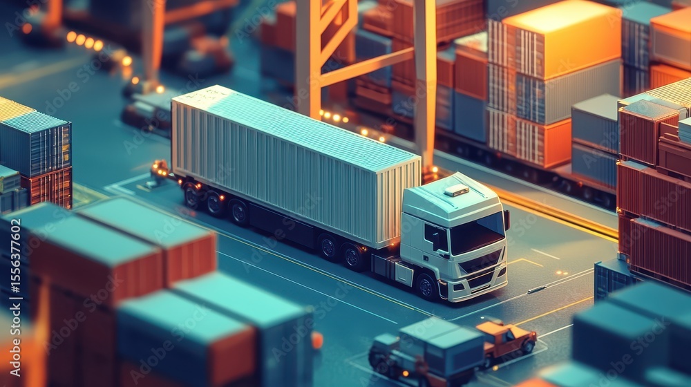 Poster modern inventory management with iot connected sensors for tracking
