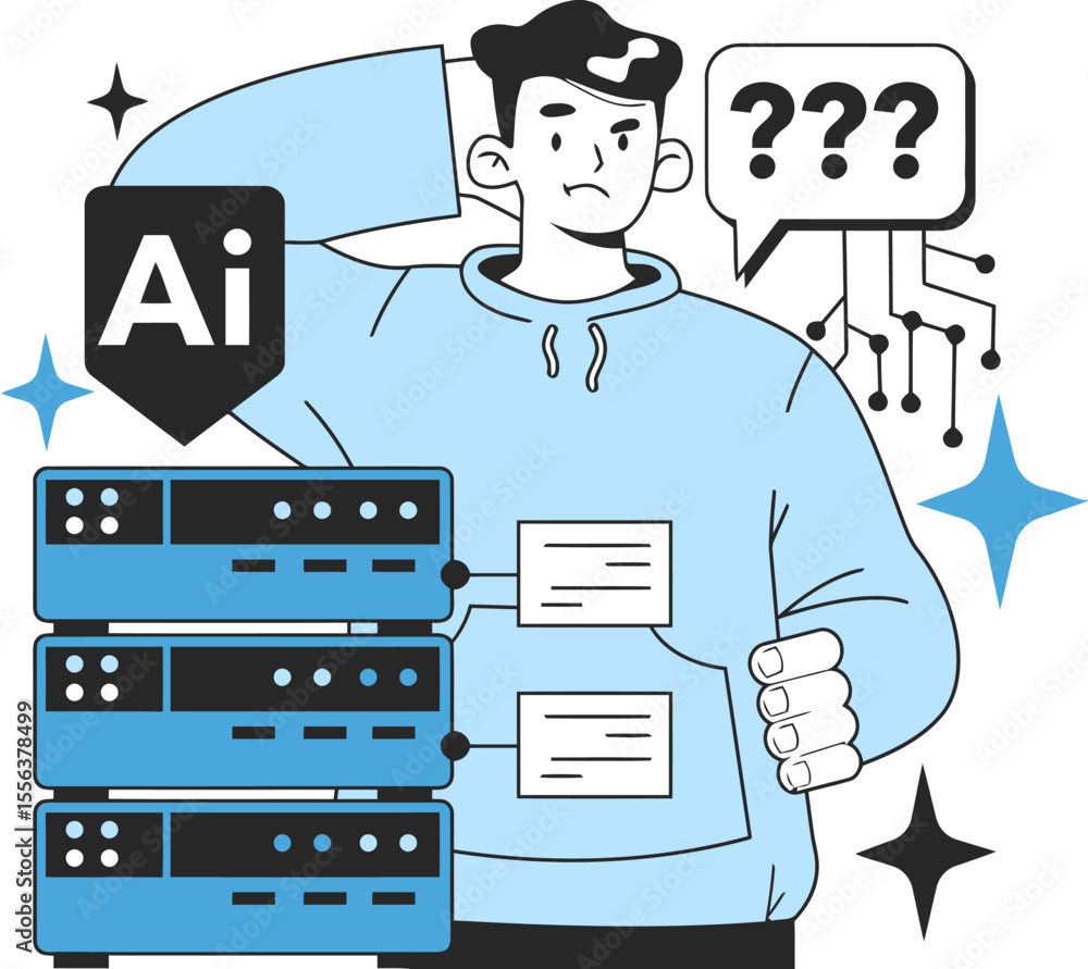 Poster ai server data cloud computing network technology machine learning information processing system ana