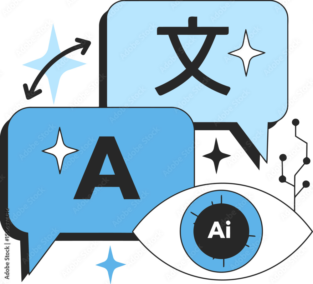 Poster ai translation language learning artificial intelligence machine learning text translation technolog