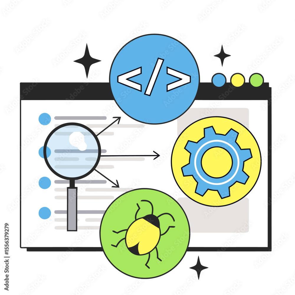 Poster software development coding bug testing debugging programming engineering code analysis process work