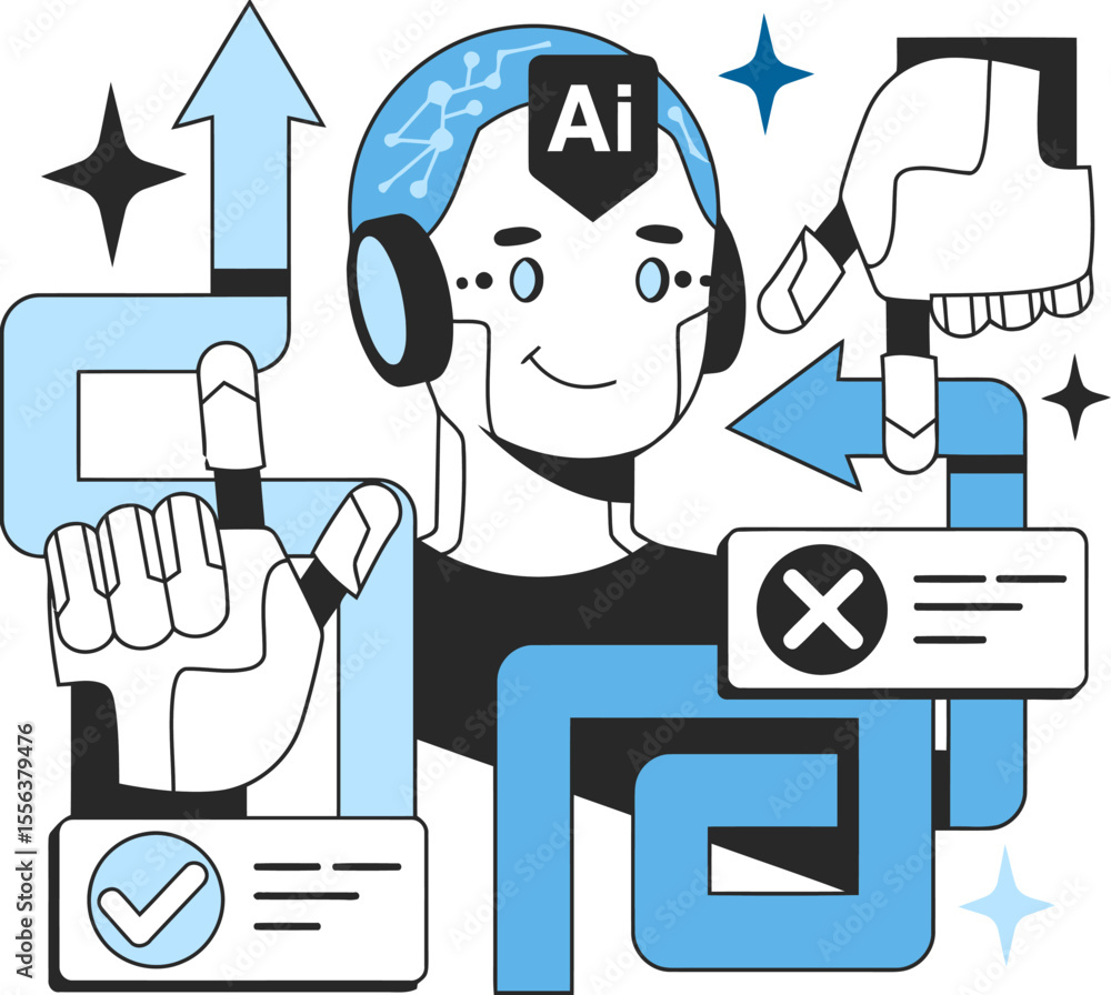 Poster ai robot automation technology learning machine intelligence future data innovation system network s