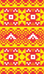 Fototapeta premium Pixel-inspired fabric fuse modern tech with style. Clean lines and bold colors make them perfect for everything from trendy clothing to unique home decor, adding a vibrant, Digital Touch.