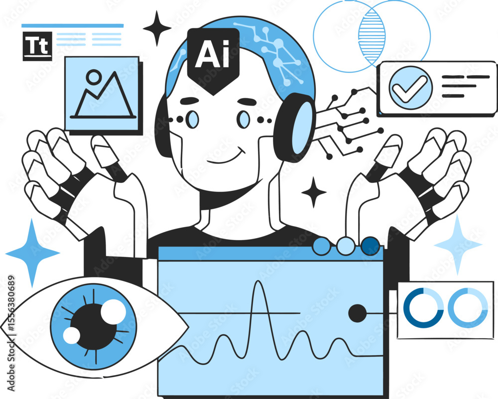 Poster ai robot automation technology machine learning artificial intelligence chatbot innovation system fu