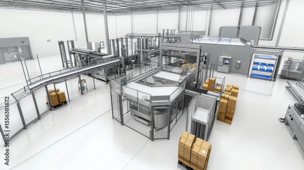 Poster advanced automated packaging line for efficient product processing