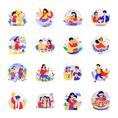 Pack of People Art Flat Style Illustrations  

