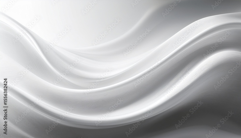 Poster abstract white and light gray wave modern soft luxury texture with smooth and clean subtle backgroun