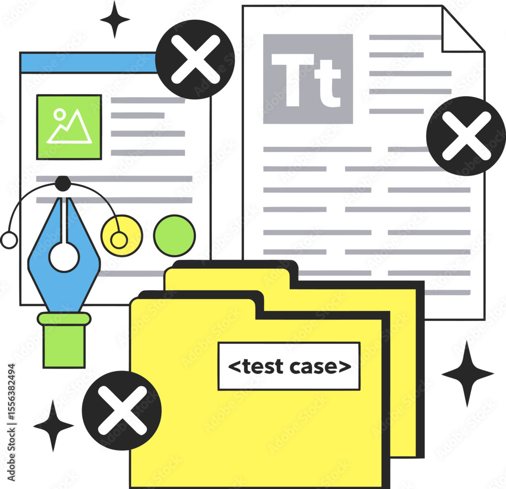 Fototapete design document test case file folder pen image text graphic document software development process v