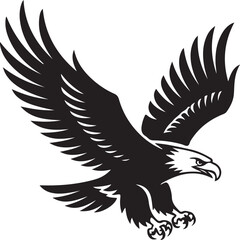Obraz premium Eagle Silhouette vector illustration