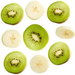 Fototapeta premium slices of kiwi and banana
