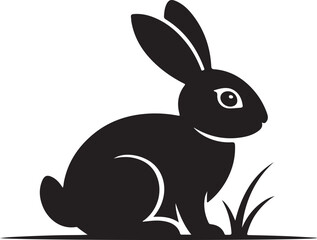 Obraz premium Rabbit Silhouette vector illustration
