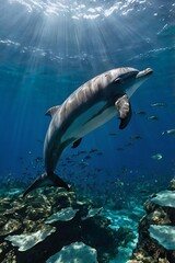Obraz premium A dolphin with a photographic memory