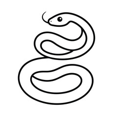 Artistic vector illustration of a coiled snake in vibrant cmyk colors suitable for graphic design and decorative purposes