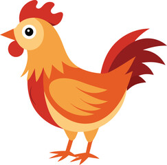 Hen and Chicken, Hen illustration isolated on transparent background, vector illustration of Hen, hen and rooster
