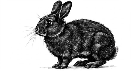 rabbit on white background