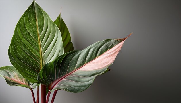 striking calladium leaves against a neutral background ideal for product photography