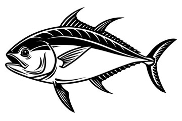 piatinum ogon fish sihouette black vector