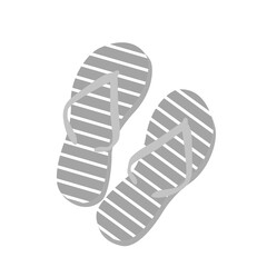 Flip flops icon, silhouette vector.