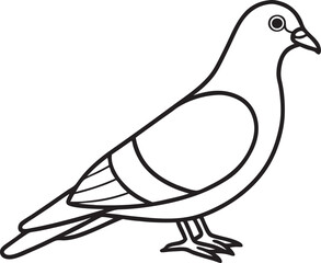 Pigeon bird outline simple illustration icon