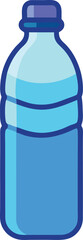 Plastic Water Bottle Vector Illustration on white background