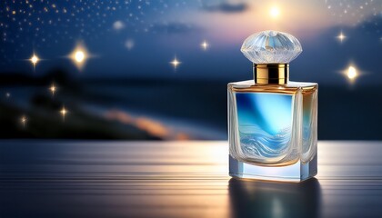 celestial perfume a dreamy fragrance in a glass bottle