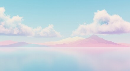 mountain landscape with clouds