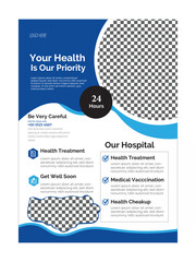 Madical Flyer design A4 size, modern healthcare promotion business flyer templete, 