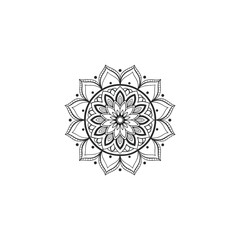 Circular pattern in the form of a mandala. Henna tatoo mandala. Mehndi style. Decorative pattern in oriental style. Coloring book page.
