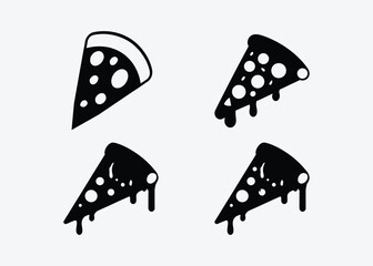 Creative Pizza Slice Silhouettes Vector Art