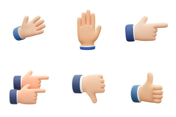 Pointing and Approval Hand Emoji Clip Art