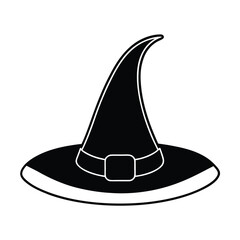 A solitary stylized witch s hat design perfect for halloween themes crafted with clean vector lines and vibrant color options for versatile graphic applications