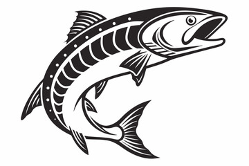 kawarimono fish sihouette black vector