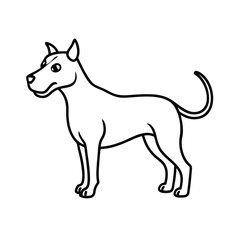 Spooky undead canine creature with glowing eyes and tattered fur a fierce zombie dog illustration