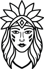Tribal Princess Face Design