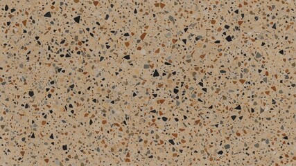 Textured Surface of Terrazzo Flooring Showcasing Various Shades and Stone Fragments Arranged in a Cohesive Pattern, Suitable for Interior Design Projects in Modern Spaces