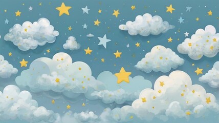 seamless pattern with clouds
