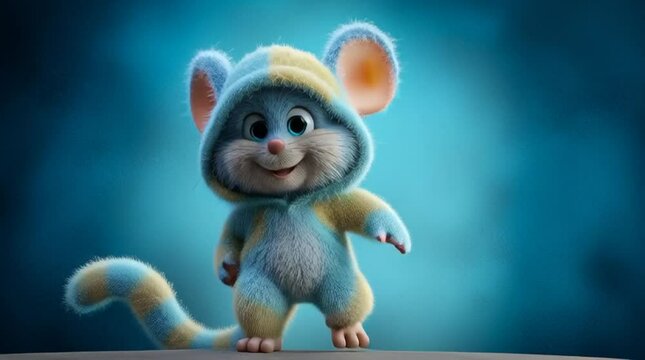 A 3d cute Cartoon furry character generative ai