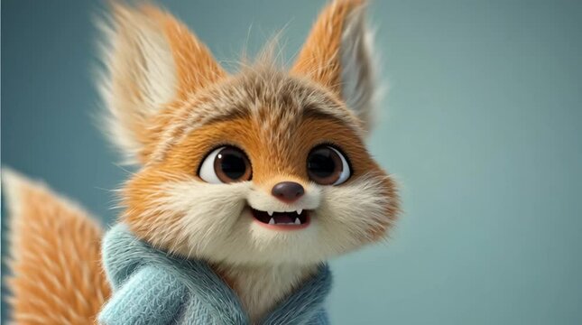 A 3d cute Cartoon furry character generative ai