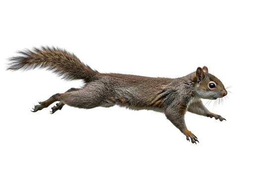Eastern Gray Squirrel in Motion: Crisp Photo of a Running Squirrel