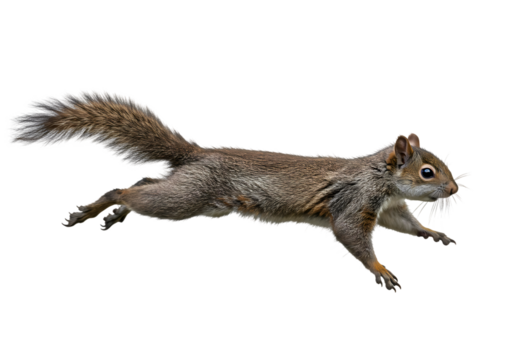 Eastern Gray Squirrel in Motion: Crisp Photo of a Running Squirrel