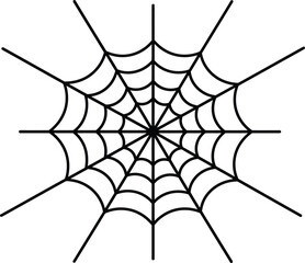 black spider web,intricate web pattern,halloween illustration,dark and moody,vector art,simple line art,black and white,minimalist design

