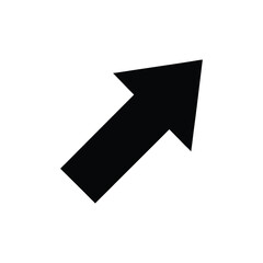 Obraz premium black arrow isolated on white